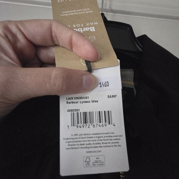 Barbour thigh length chocolate brown wax jacket NWT sz 6 - Picture 15 of 16